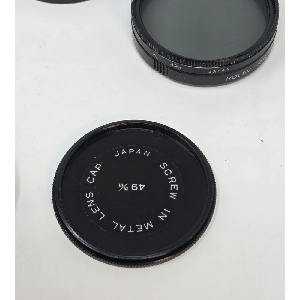 Hoya 49mm Camera Filter Set Y-K2 R25A Polarizer + Rolev SKY Vintage Film Japan